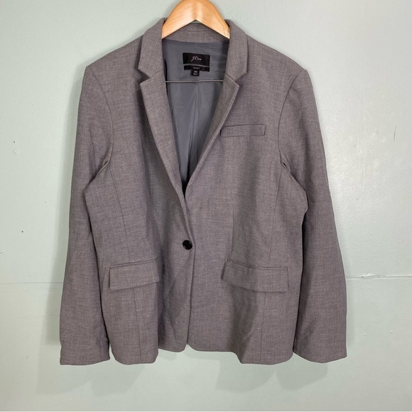 J Crew Regent Blazer Gray K5961 Sz 20 - Picture 1 of 7
